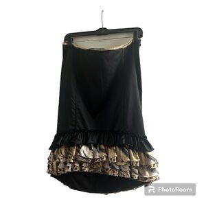 Just Cavalli leopard ruffle pencil skirt